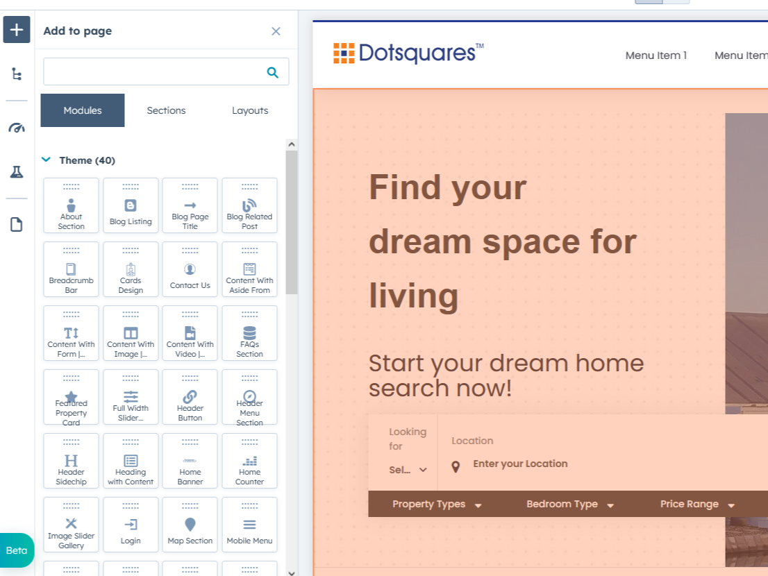 Easy to Edit and fully Drag and Drop Template Modules