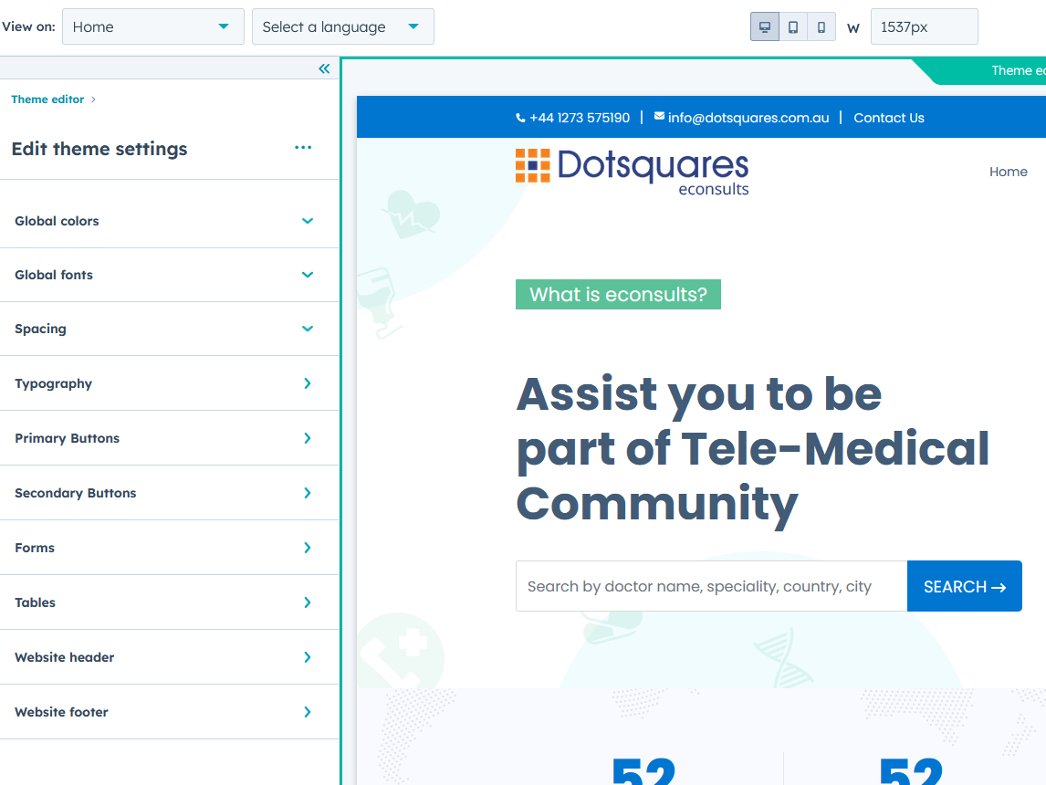 Quick Customization with Global Theme Settings